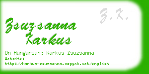 zsuzsanna karkus business card